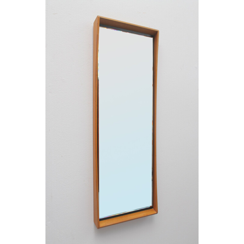 Vintage mirror walnut frame, Scandinavian 1960s