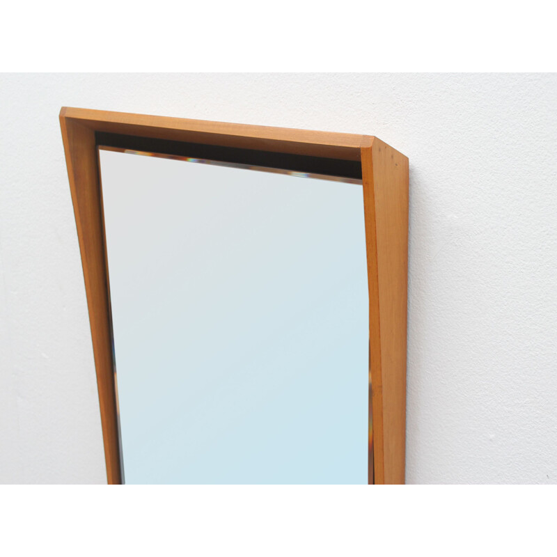 Vintage mirror walnut frame, Scandinavian 1960s