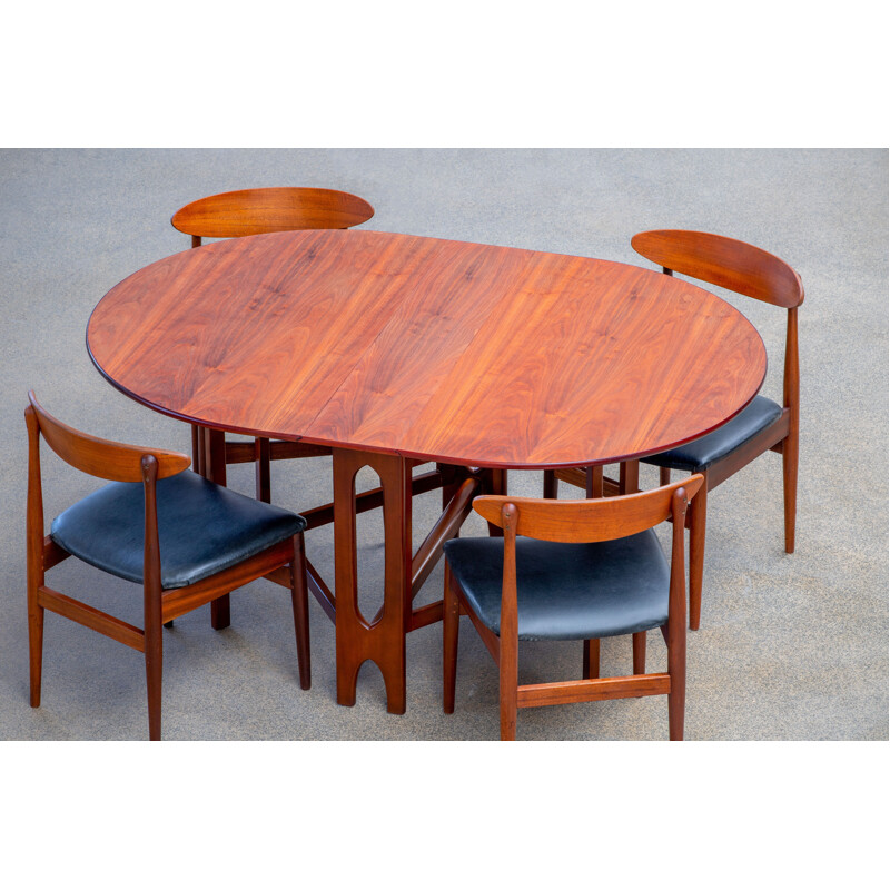 Vintage teak folding table, Scandinavian 1960s