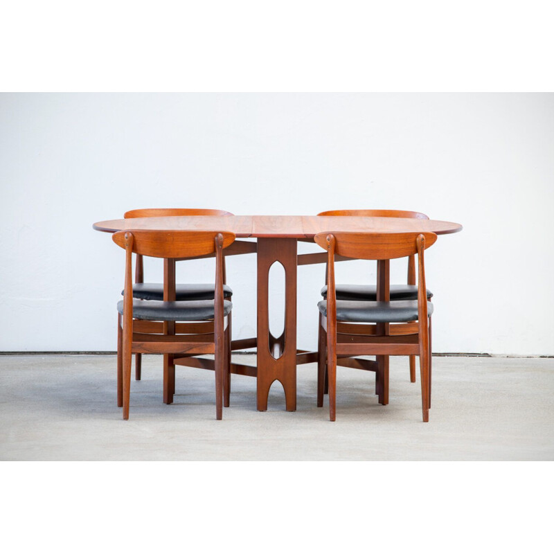 Vintage teak folding table, Scandinavian 1960s