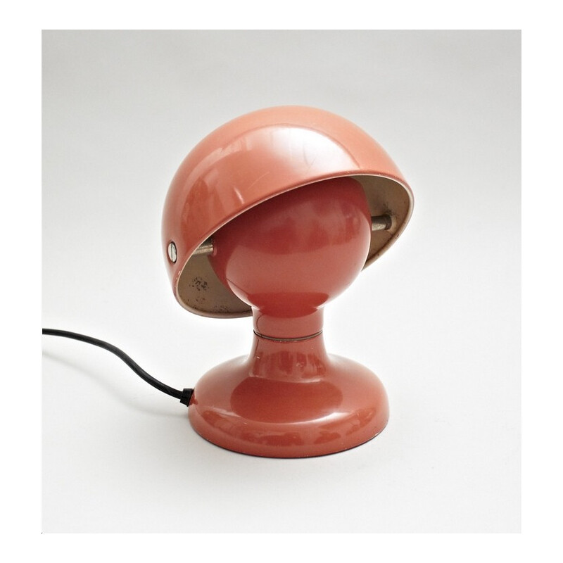 Vintage red coral lamp, Tobia SCARPA - 1960s