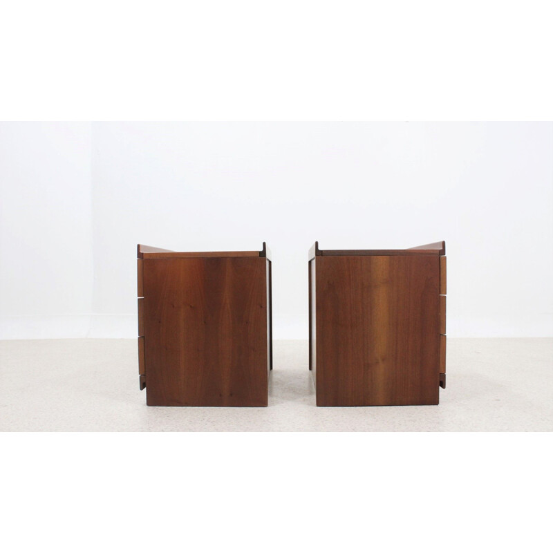 Vintage Tito Agnoli nightstands Molteni 1970s