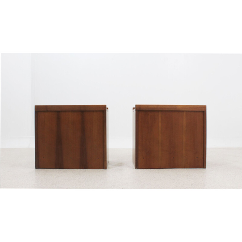 Vintage Tito Agnoli nightstands Molteni 1970s