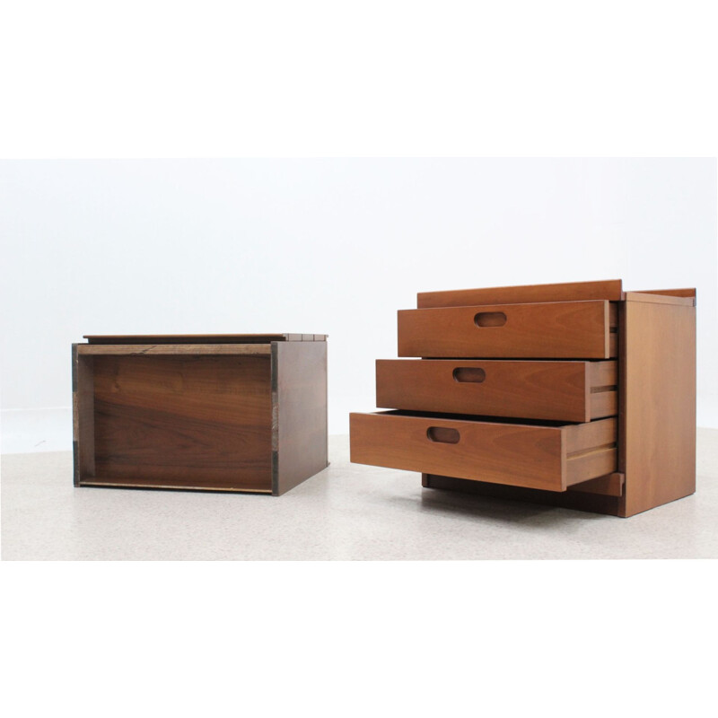 Vintage Tito Agnoli nightstands Molteni 1970s