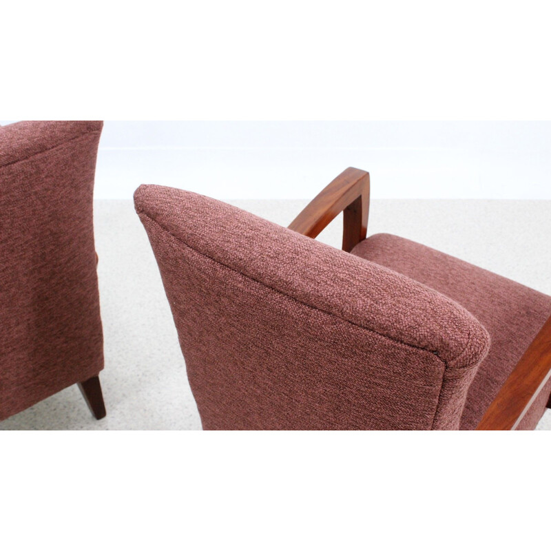 Pair of vintage art deco armchairs by Pierluigi Colli 1940s