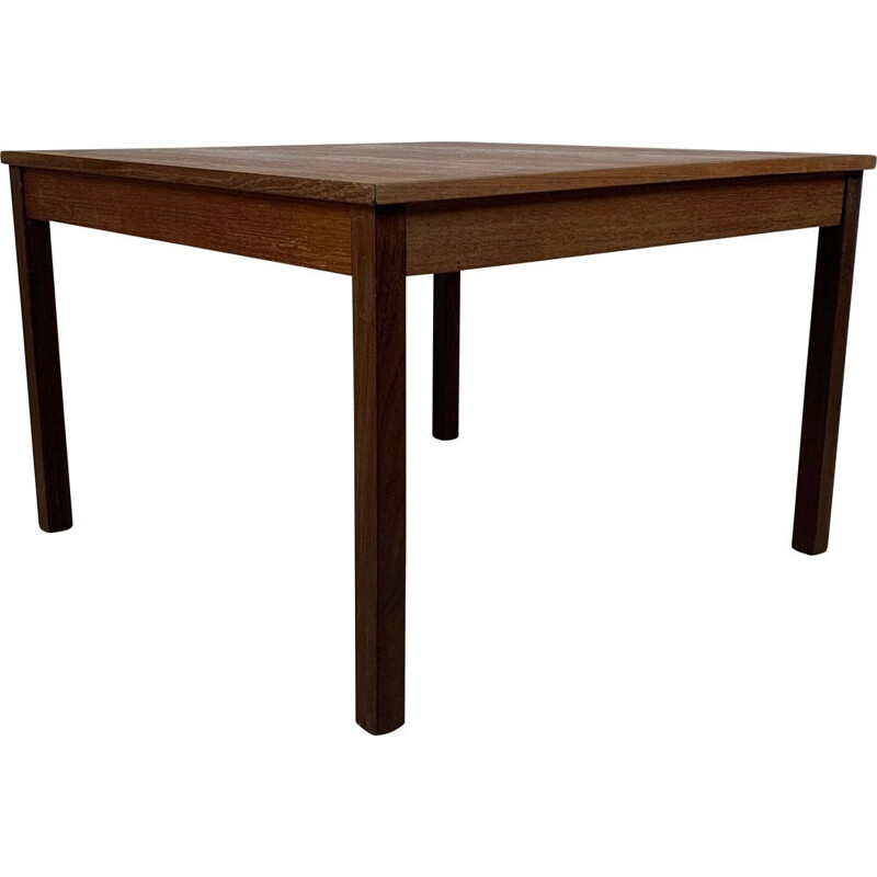 Vintage square teak coffee table by Domino Mobler, Scandinavian 1960s