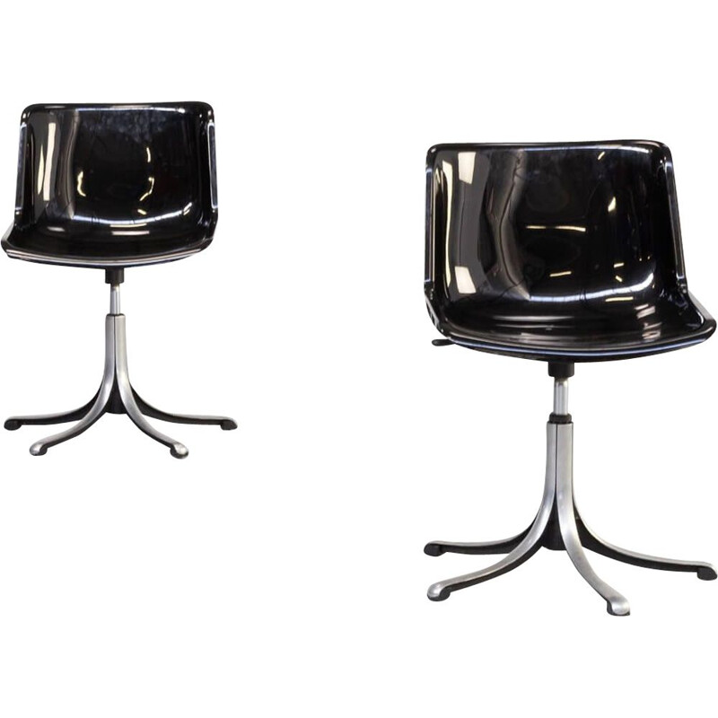 Pair of vintage Osvaldo Borsani "modus" desk chair for Tecno 1970s