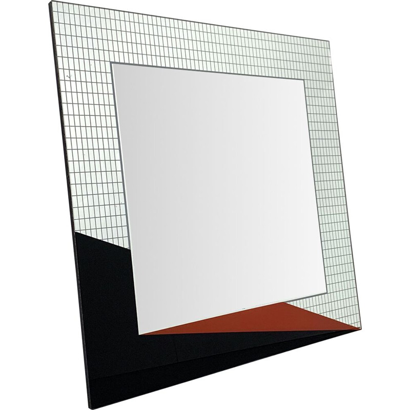 Vintage Wall Mirror by Eugenio Carmi 1980s