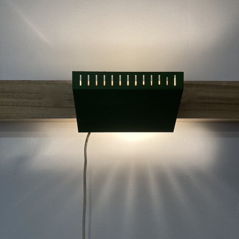 Vintage Green orientable wall lamp, Scandinavian 1950s