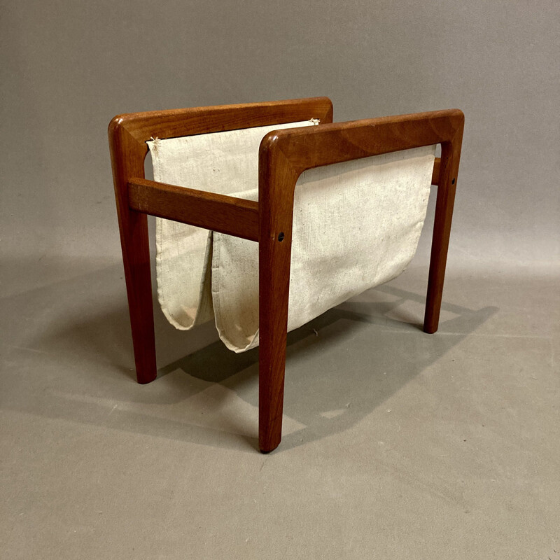 Vintage teak magazine rack, Scandinavian 1950s