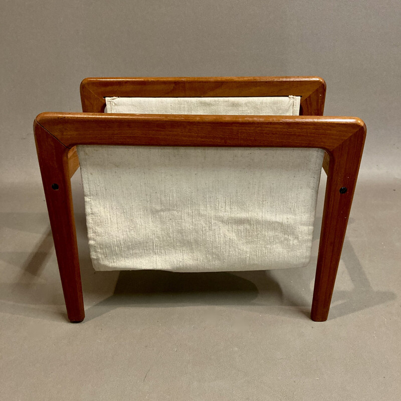 Vintage teak magazine rack, Scandinavian 1950s