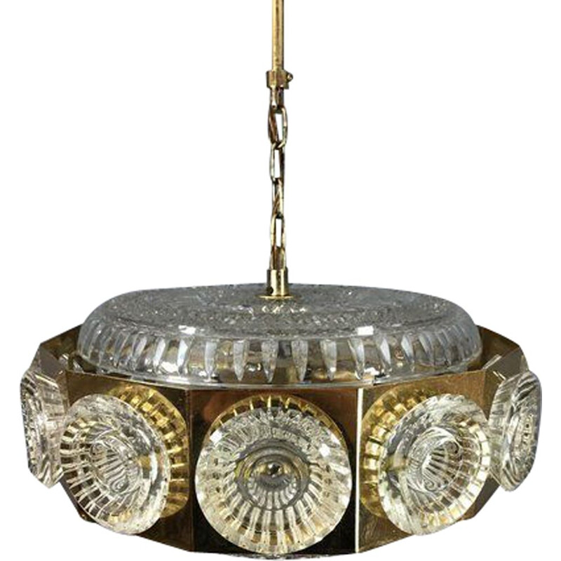 Vintage Chandelier by Carl Fagerlund for Orrefors 1960s