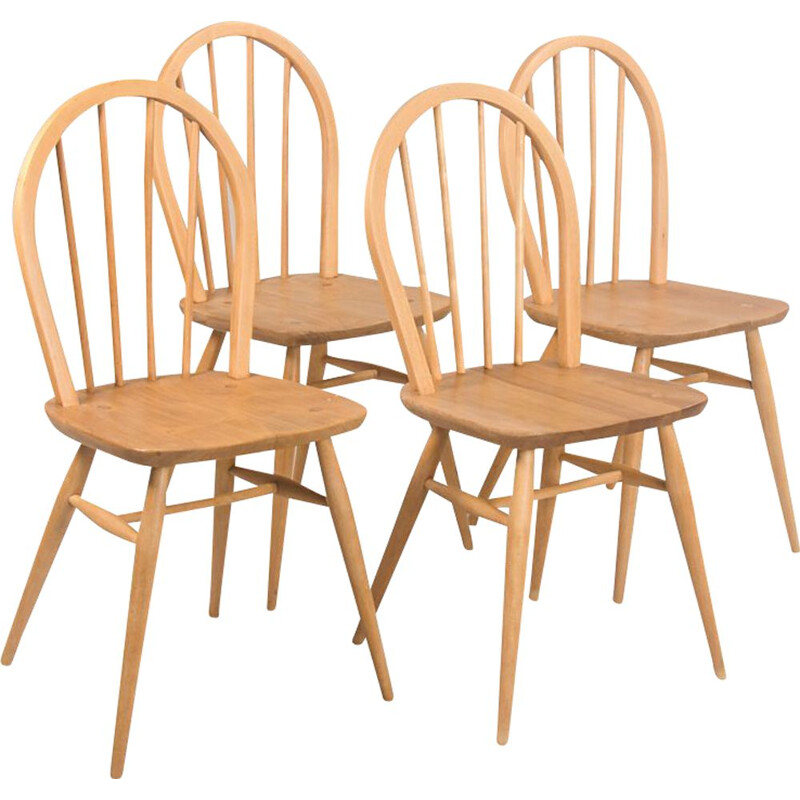 Lot de 4 chaises vintage Windsor de Lucian Ercolani pour Ercol, Royaume-Uni 1960