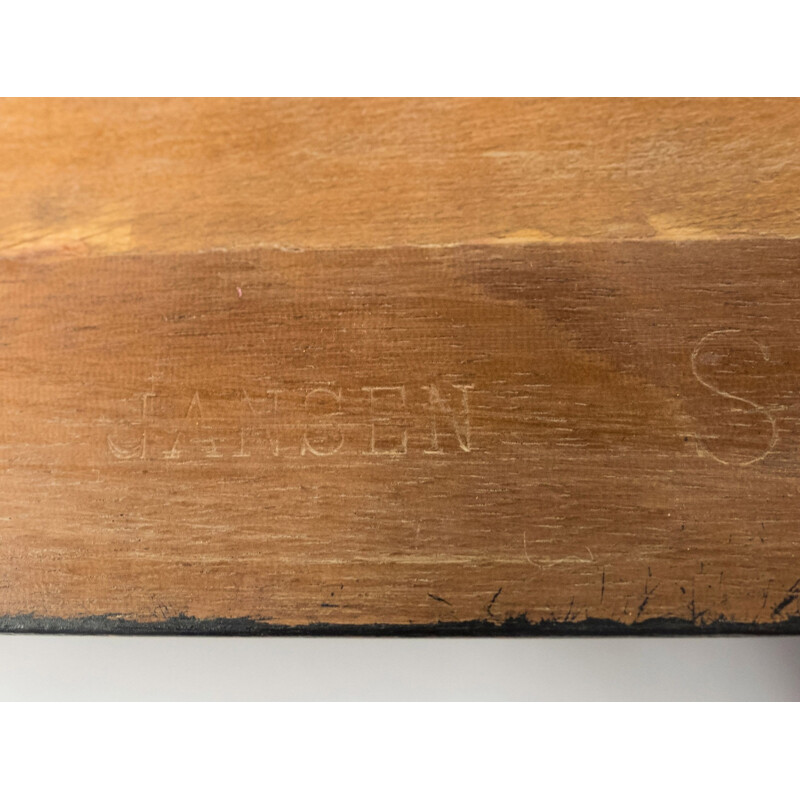 Par de latão vintage e mesas de cabeceira de mármore de Jansen, 1950