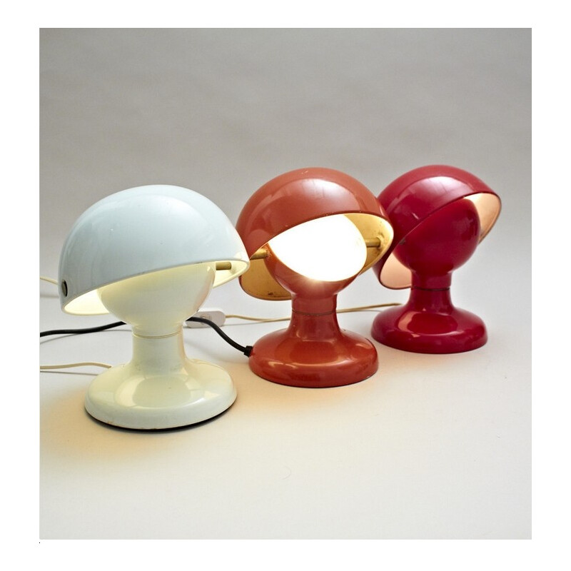 Vintage red coral lamp, Tobia SCARPA - 1960s