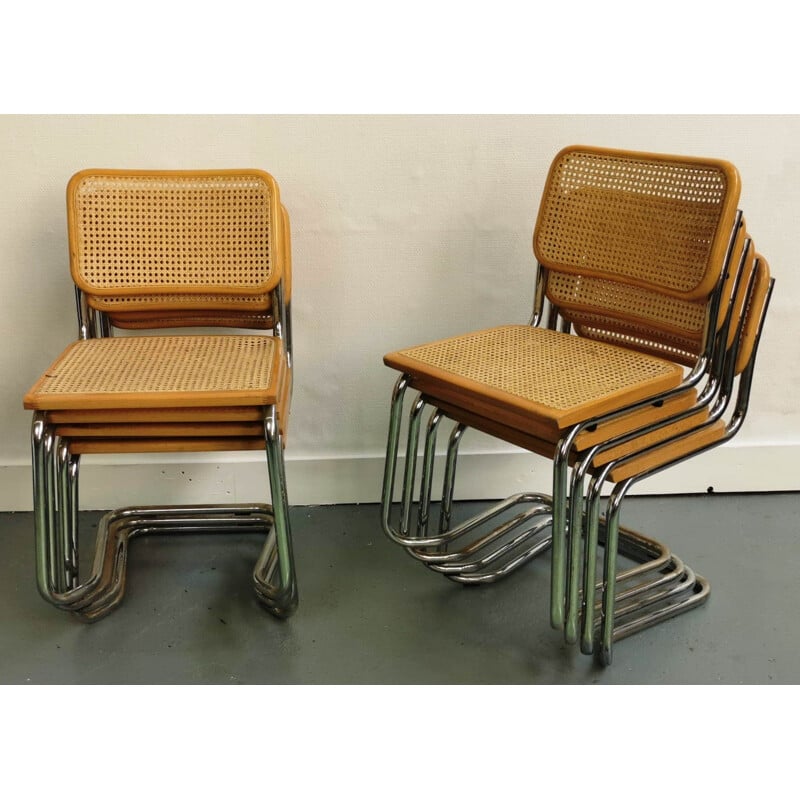Chaises vintage style BR32 empilables par Marcel Breuer