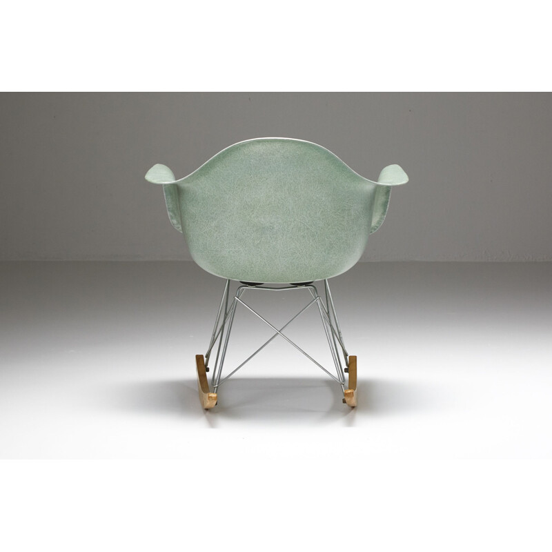 Vintage seafoam rocker by Charles & Ray Eames 1955s