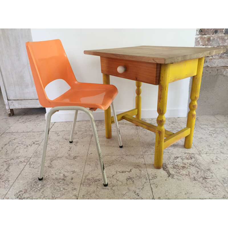 Small vintage desk and chair for children