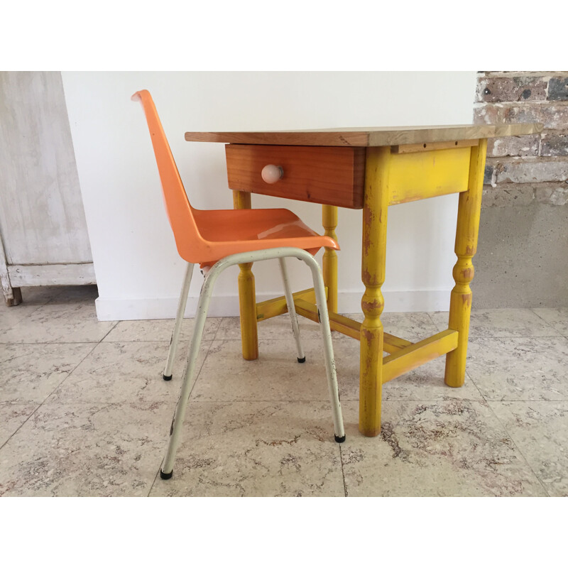 Small vintage desk and chair for children