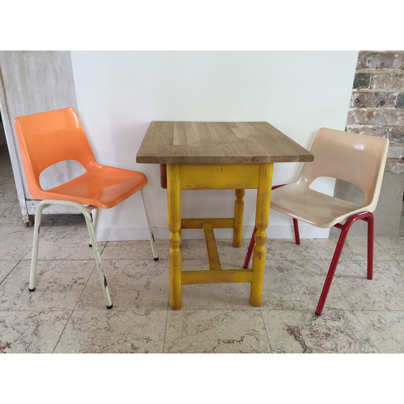 Small vintage desk and chair for children