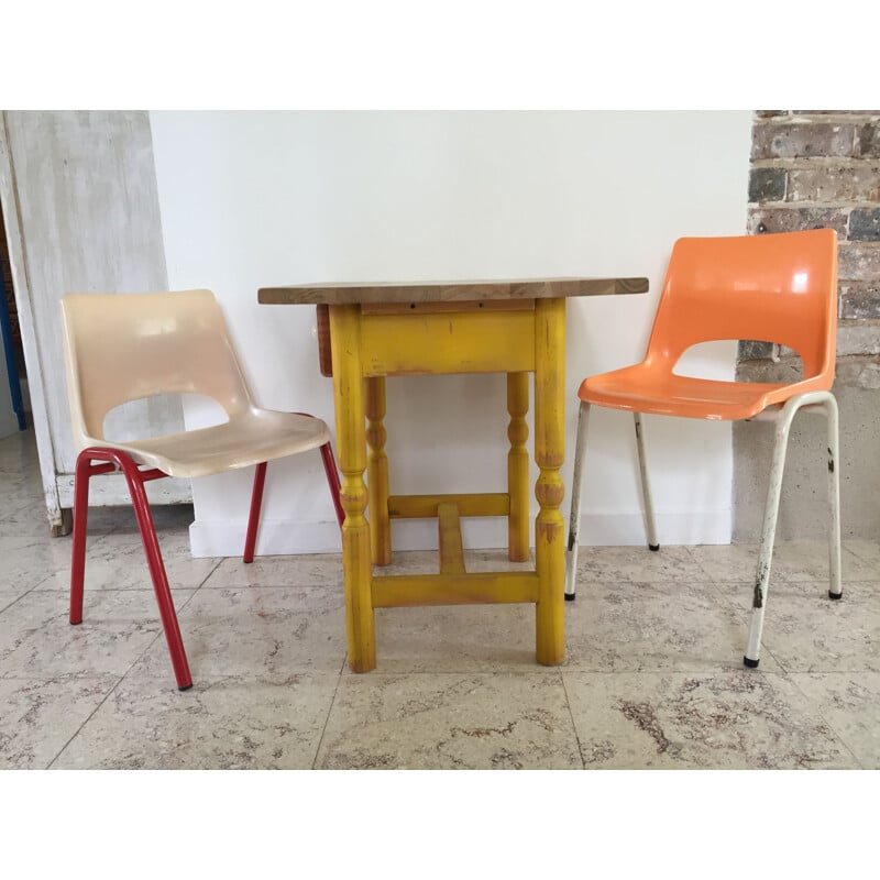 Small vintage desk and chair for children