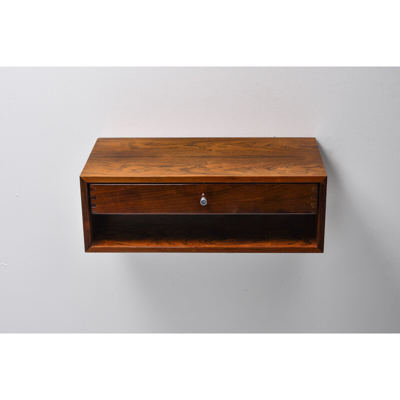 Vintage rosewood wall console 127 by Kai Kristiansen, Denmark 1950s