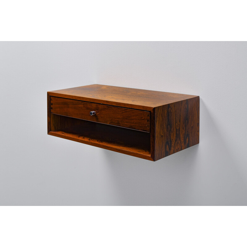 Vintage rosewood wall console 127 by Kai Kristiansen, Denmark 1950s