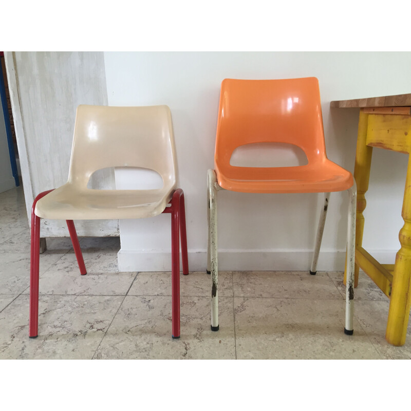 Small vintage desk and chair for children