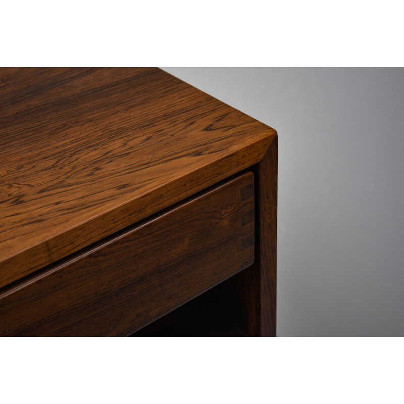 Vintage rosewood wall console 127 by Kai Kristiansen, Denmark 1950s