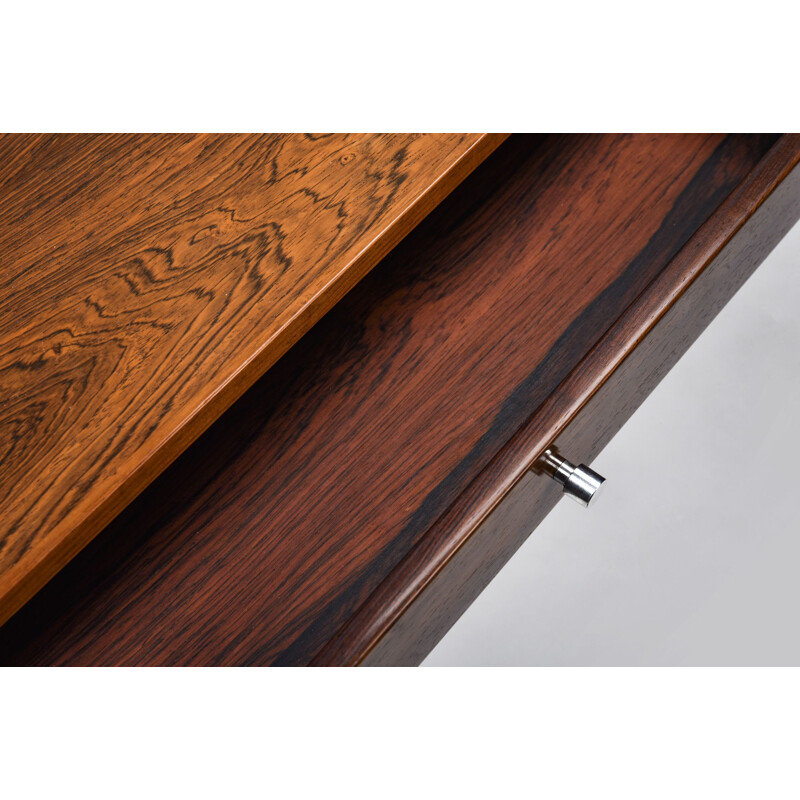 Vintage rosewood wall console 127 by Kai Kristiansen, Denmark 1950s