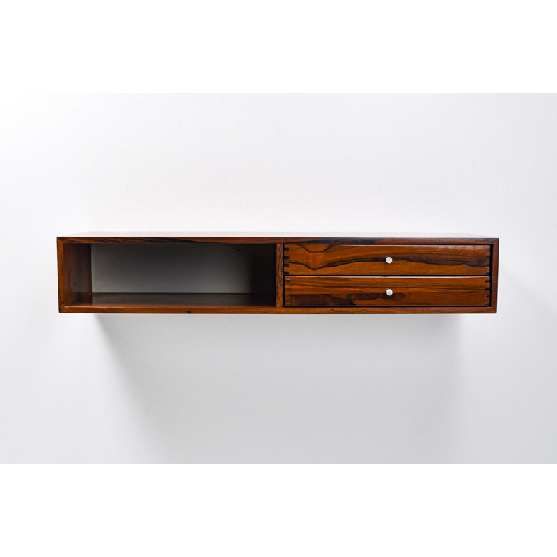 Lagre vintage wall console 132 in rosewood by Kai Kristiansen, Denmark 1950s