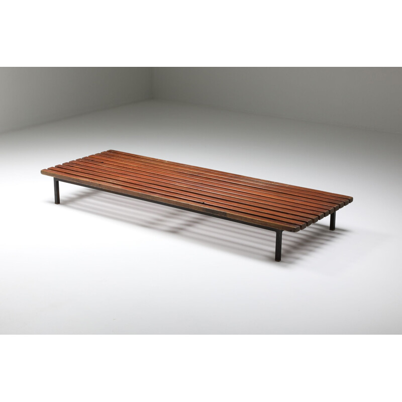 Vintage Charlotte Perriand "Cansado" low bench, France 1958s