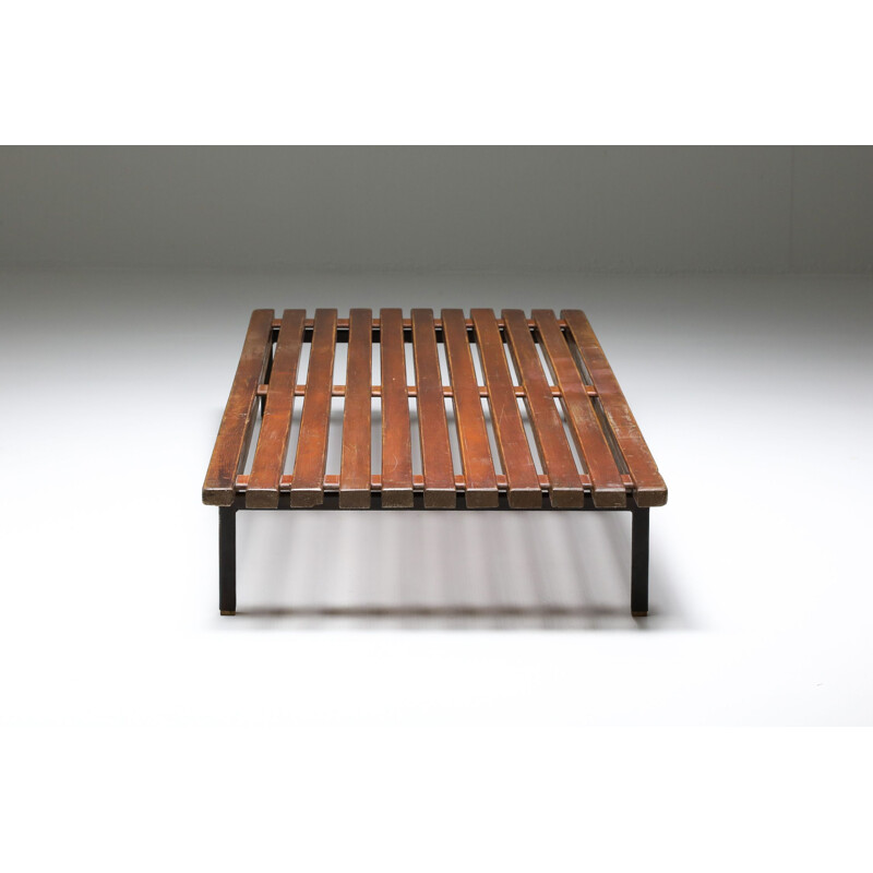 Vintage Charlotte Perriand "Cansado" low bench, France 1958s