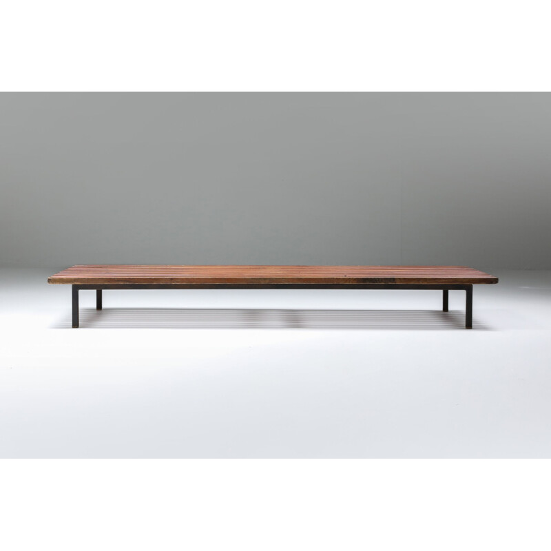 Vintage Charlotte Perriand "Cansado" low bench, France 1958s