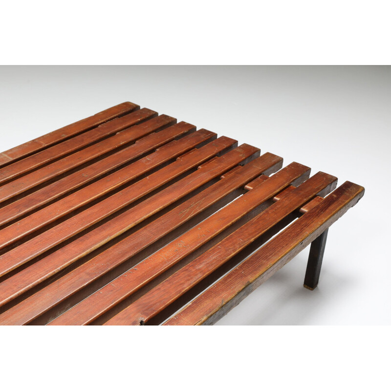 Vintage Charlotte Perriand "Cansado" low bench, France 1958s