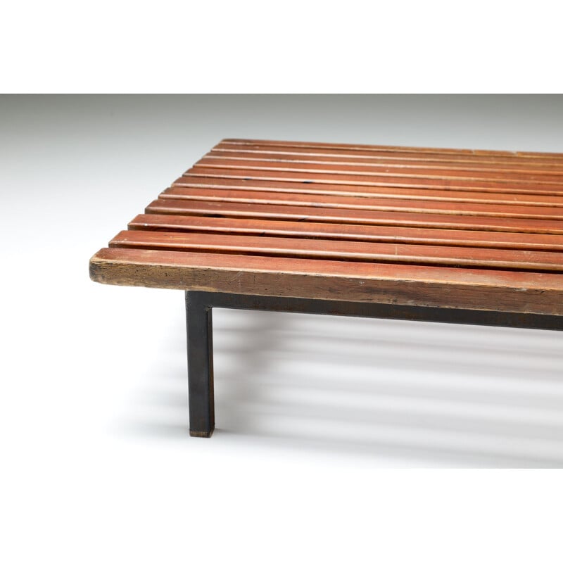 Vintage Charlotte Perriand "Cansado" low bench, France 1958s