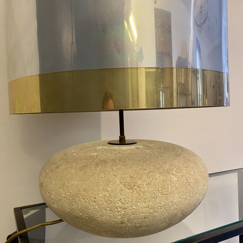 Lampe vintage en pierre 1970