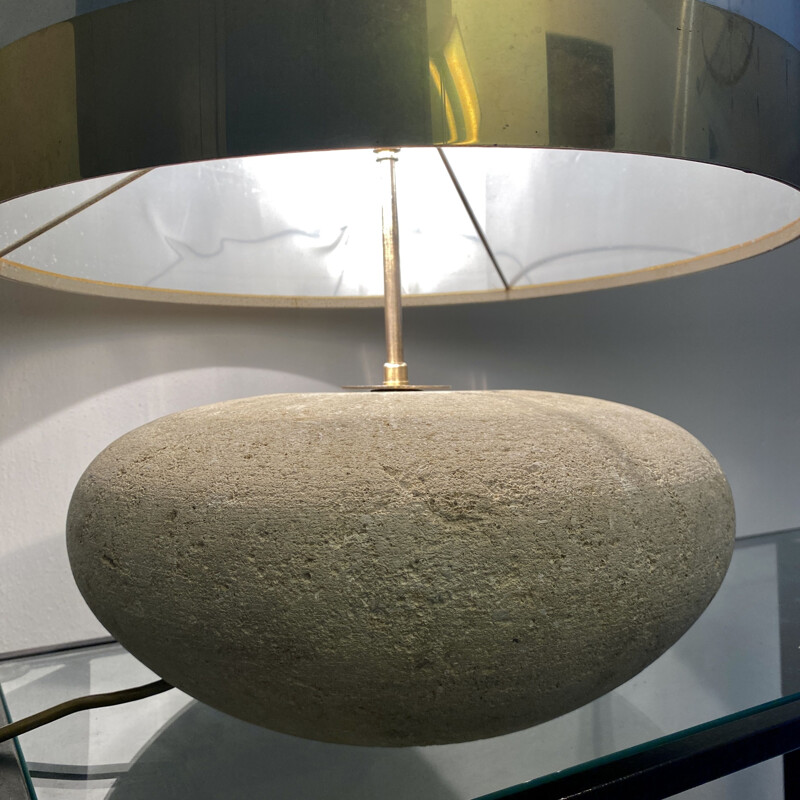 Lampe vintage en pierre 1970