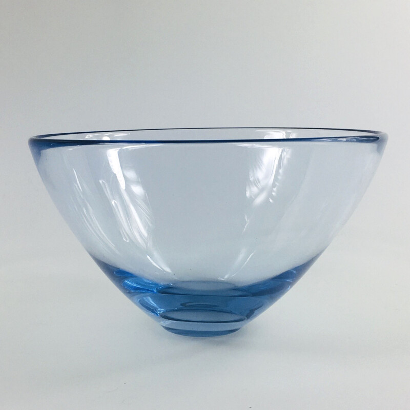 Vintage glass bowl by Per Lütken for Holmegaard, Denmark 1960