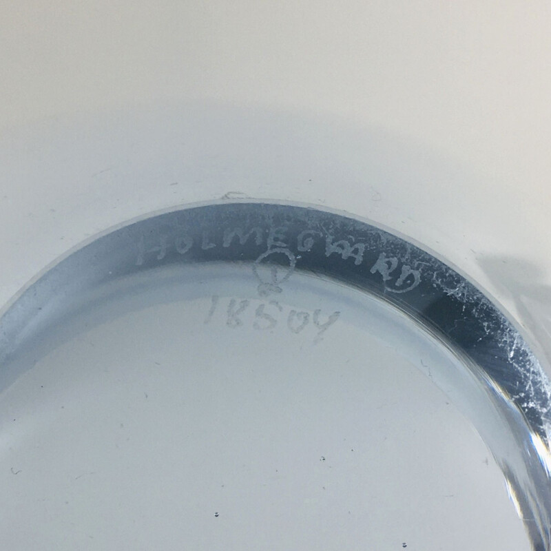 Taça de vidro Vintage de Per Lütken para Holmegaard, Dinamarca 1960