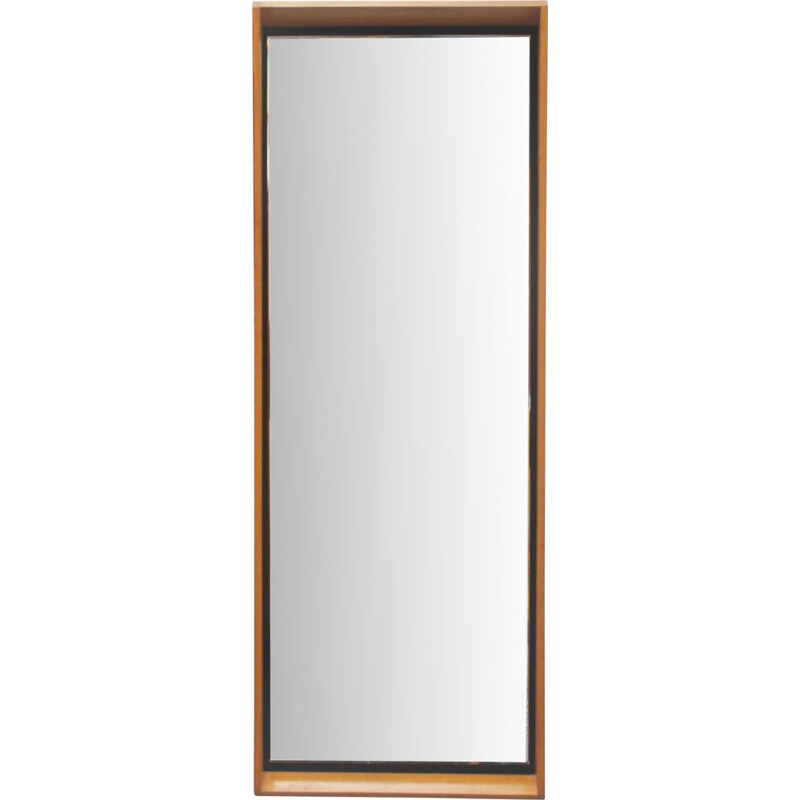 Vintage mirror walnut frame, Scandinavian 1960s