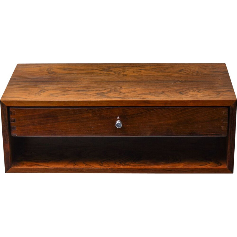 Vintage rosewood wall console 127 by Kai Kristiansen, Denmark 1950s