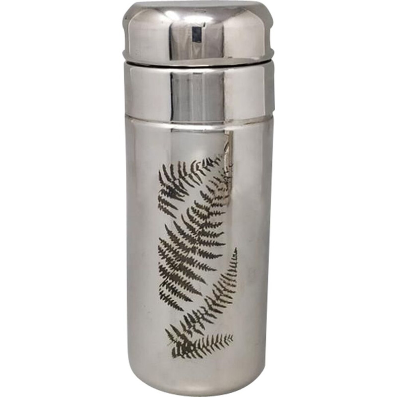 Vintage silver and stainless steel cocktail shaker, Italy 1970