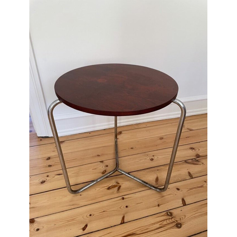 Table basse vintage en acier tubulaire S 211 de Fritz Hansen, 1930