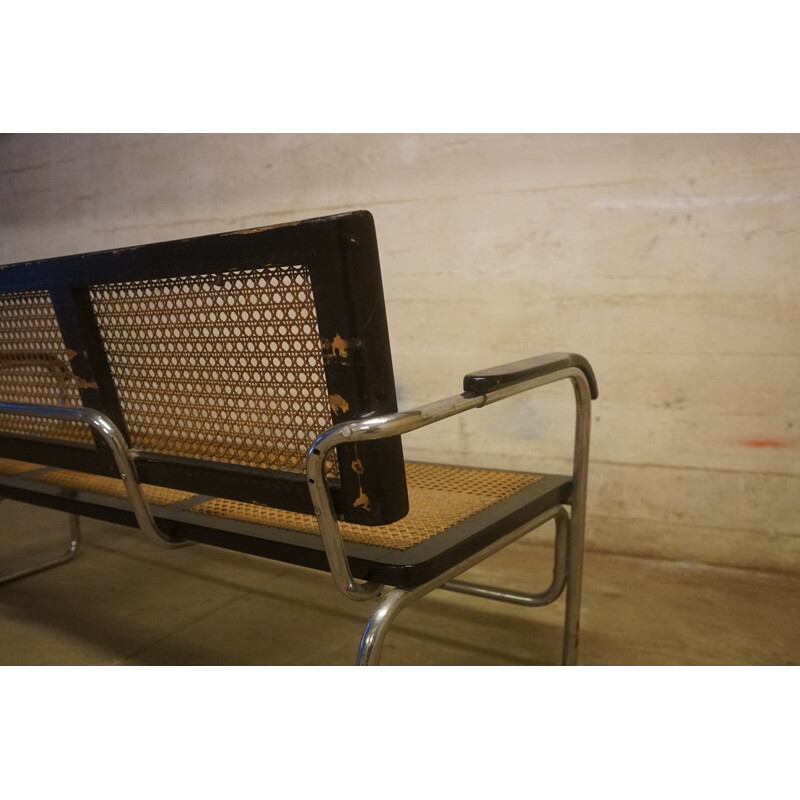 Vintage Tubular Steel Bench from Fritz Hansen, 1930s