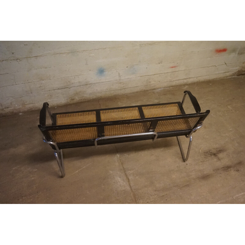 Vintage Tubular Steel Bench from Fritz Hansen, 1930s