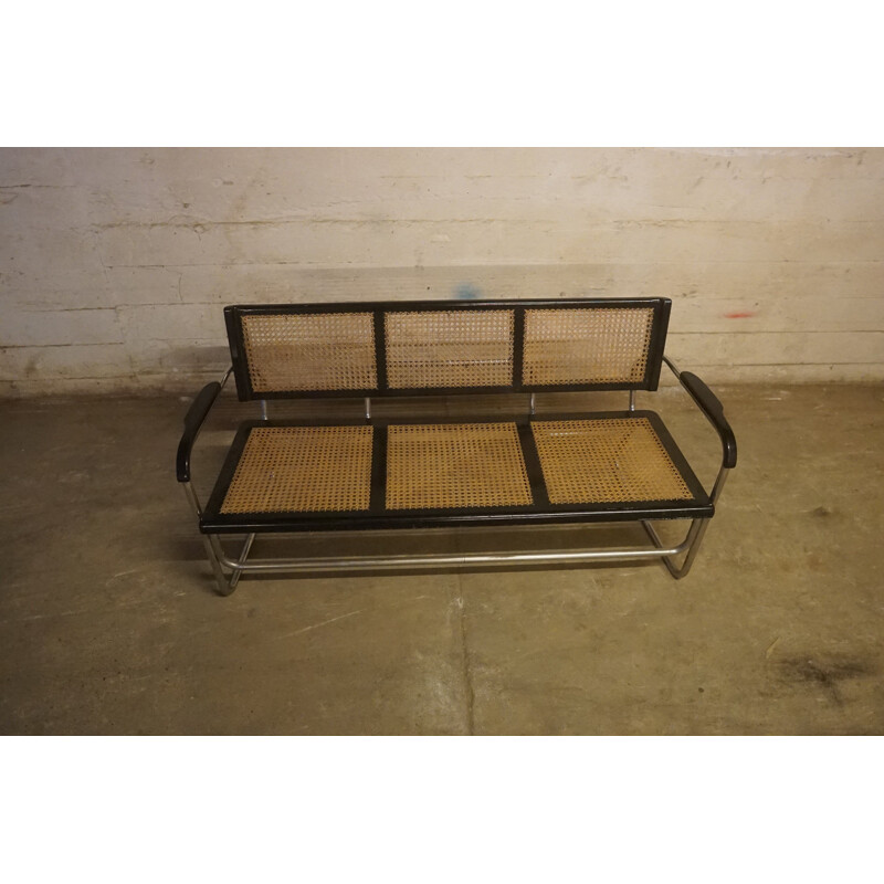 Vintage Tubular Steel Bench from Fritz Hansen, 1930s