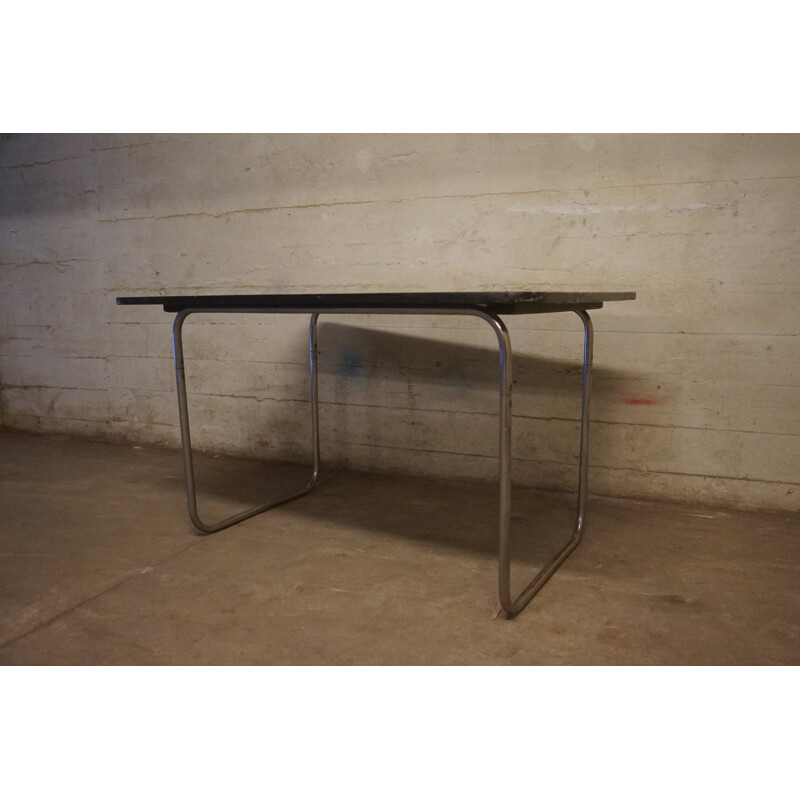 Vintage Tubular Steel Dining Table from Fritz Hansen, 1930s