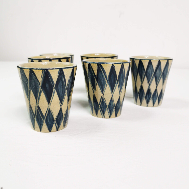 Tasses vintage en céramique Allemagne 1950