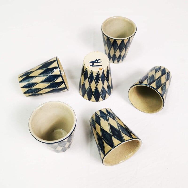 Tasses vintage en céramique Allemagne 1950